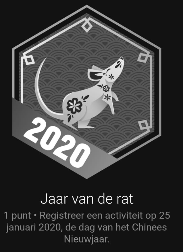 Jaar van de Rat badges Garmin Chinees nieuwjaar
