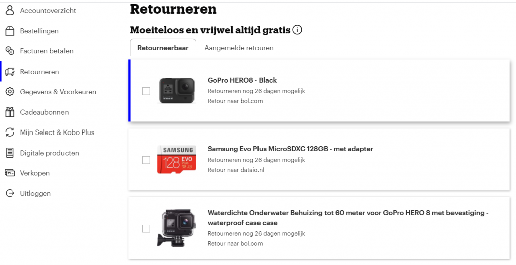 Fitbit retour sturen defect reperatie