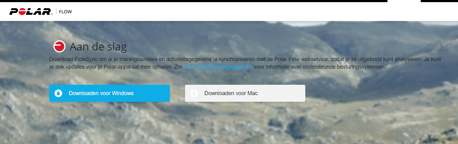 Polar FLow Sync gegevensoverdracht
