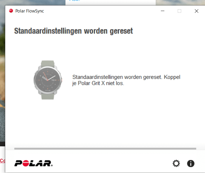 Polar Grit X resetten