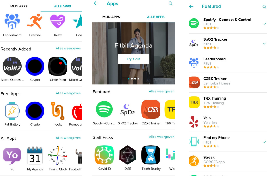 Apps installeren Fitbit Sense