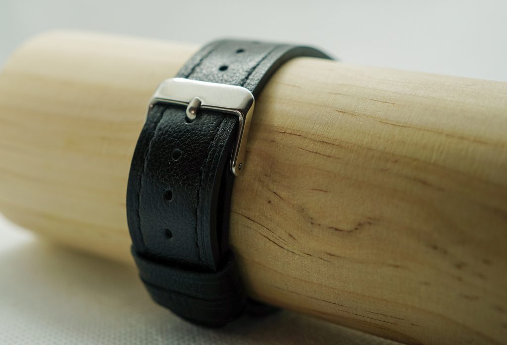 Horlogebandje leer zwart voor Versa 3 en Fitbit Sense