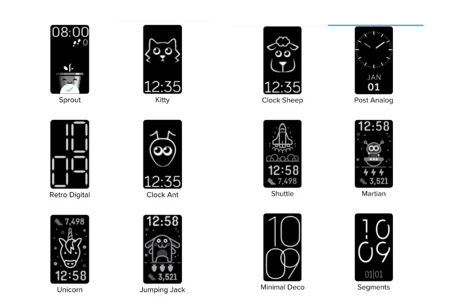 Ace 3 wijzerplaten Fitbit horloge kinderen