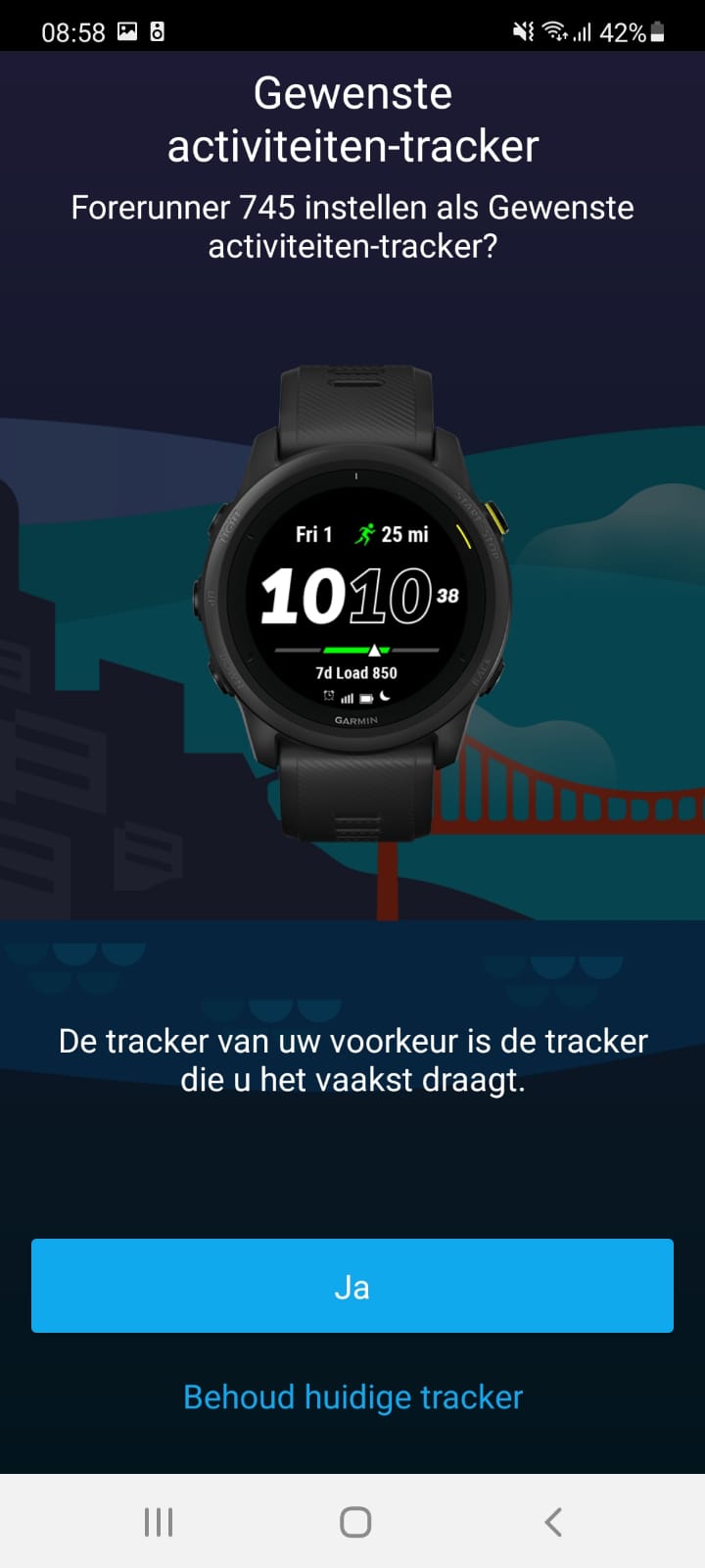 Gewenste Activity tracker Garmin